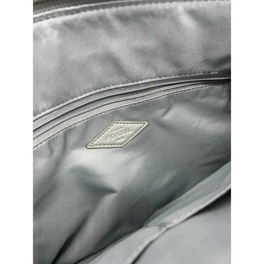 Fossil Womens Kinley Chambray Crossbody Leather‎ Hobo Bag